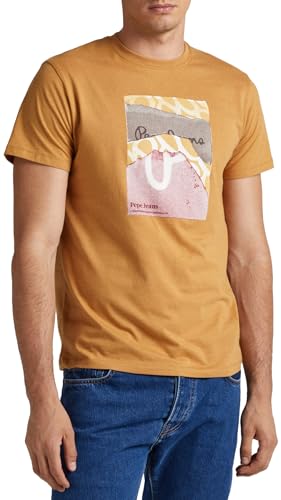 Pepe Jeans Kenelm koszulka męska, Brązowy (mieszanie), XL