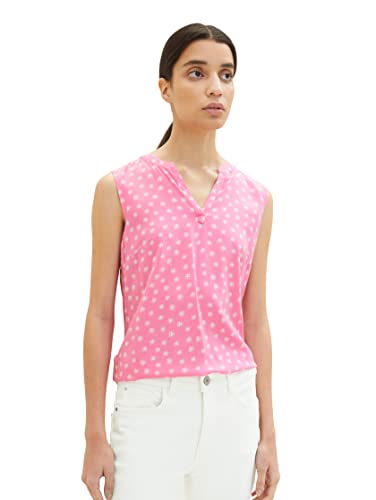 TOM TAILOR Damska 1037428 bluzka, 32706-Pink Dandelion Design, 32, 32706 - Pink Dandelion Design, 32