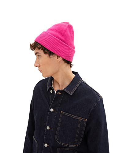 TOM TAILOR Denim Męskie Czapka z dzianiny Basic 1033776, 30601 - Pure Magenta, ONESIZE