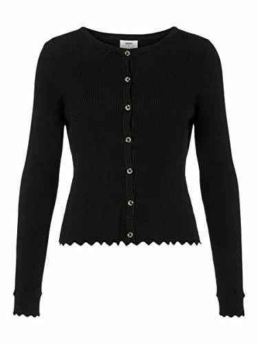 Object Damski kardigan OBJHARRIET L/S Knit NOOS z dzianiny, czarny, S
