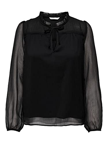 ONLY Women's ONLDITSY L/S Blouse WVN NOOS bluzka, czarna, S