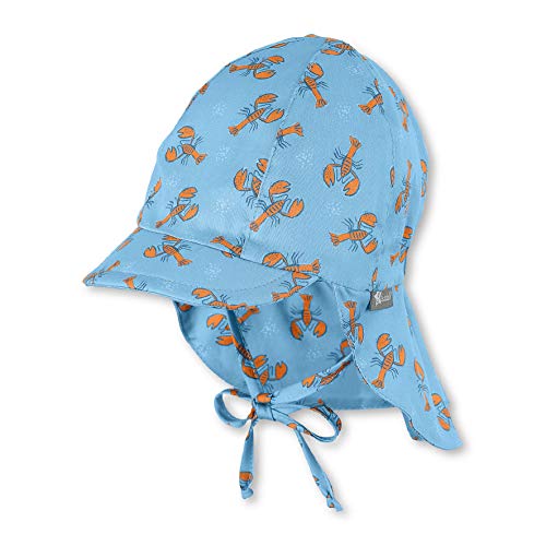 Czapka Sterntaler z Visor and Neck Ochronna Czapka chłopięca, Niebieski (Himmel 325), XX-Large (Taille fabricant: 43)