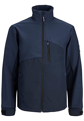 JACK & JONES Męska kurtka softshellowa Jcoarc, granatowy blezer, XL