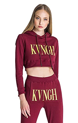 Gianni Kavanagh Damska bluza z kapturem Burgundy Lucifer, Burgund, L