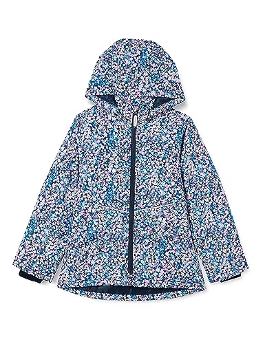 Bestseller A/S Dziewczęca kurtka Nkfmaxi Small Flowers, Dark Sapphire, 122 cm