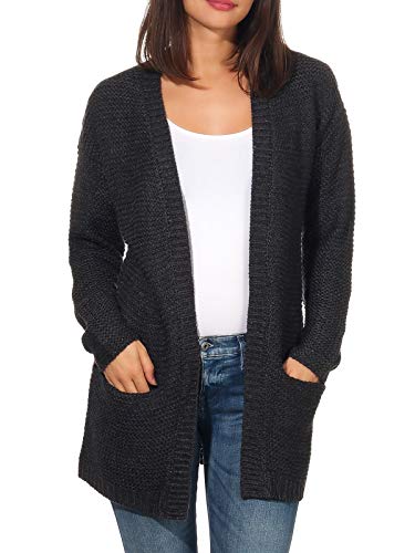 VERO MODA Damski kardigan VMNO Name LS Cardigan NOOS, szary (Dark Grey Melange), XS