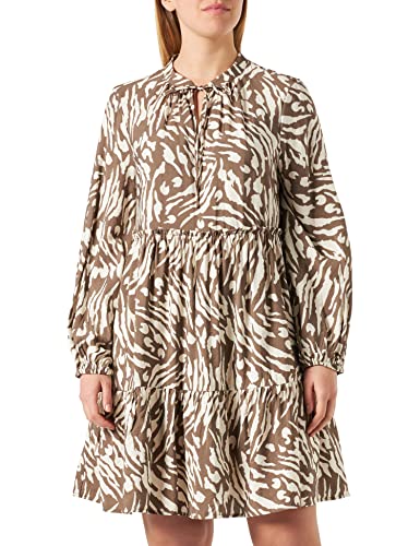 Vila Damska sukienka VIDOGMA Jade L/S Dress/SU, Walnut/AOP:Jade Birch, 36, Walnut/Aop: Jade Birch, 36
