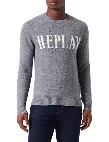 Replay Sweter męski, M08 Iron Melange, L