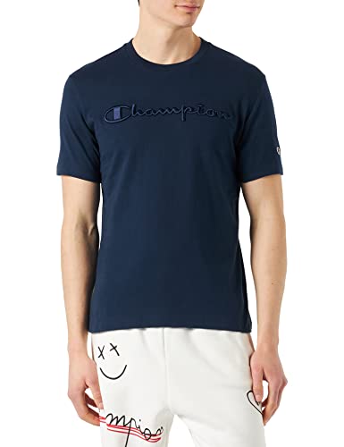 Champion Męski t-shirt Rochester 1919 z logo Crewneck S, granatowy (Eco-Future), rozmiar M, granatowy (Eco-future), M
