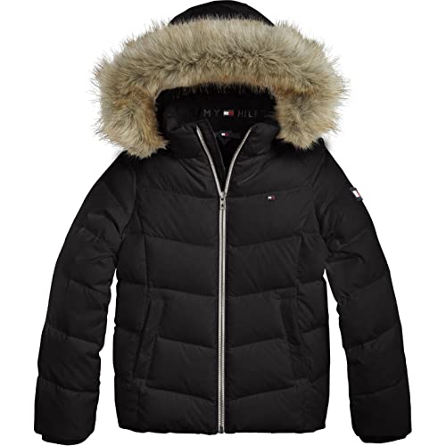 Tommy Hilfiger Essential Down Jacket Kurtki puchowe Dziewczyny i Dziewczyny, Czarny (czarny), 24 mese