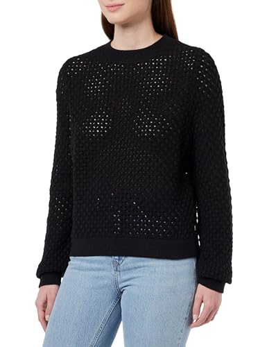 s.Oliver Sales GmbH & Co. KG/s.Oliver Damski sweter z wzorem Ajour, czarny, L
