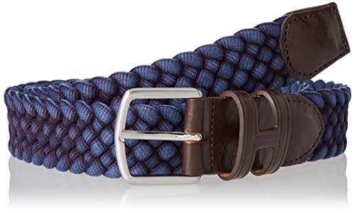Hackett London Męski pasek w stylu vintage, Niebieski (granatowy), 26
