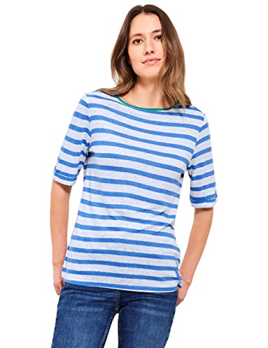 Cecil Damska koszulka lniana, Marina Blue, XXL