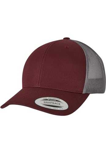 Flexfit Czapka unisex Retro Trucker 2 odcienie kasztanowy/szary jeden rozmiar, Maroon/Grey, jeden rozmiar