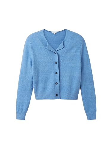 TOM TAILOR Damski kardigan z dzianiny, 12391 - Clear Light Blue Melange, XXL