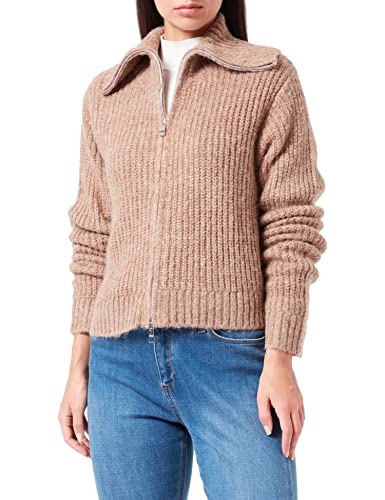 TOM TAILOR Denim Damski Kardigan z zamkiem błyskawicznym 1034310, 30876 - Cinnamon Brown Melange, XL