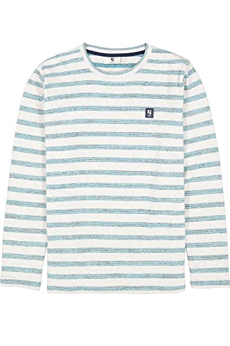 Garcia Męski t-shirt z długim rękawem, kremowy melanż, XL
