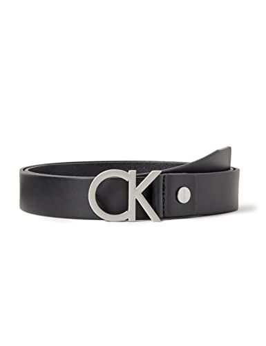 Calvin Klein Męski pasek z klamrą Ck Adj, Czarny (czarny 001), 97 cm