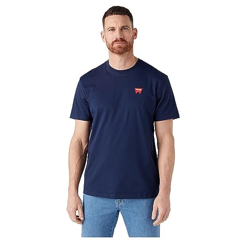Wrangler Męski t-shirt Sign Off Tee, grantowy, 3XL