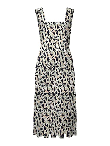 VERO MODA Sukienka damska Vmmenny Sl Smock Calf Dress WVN Ga, Navy Blazer/Aop: mette, S