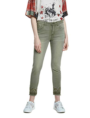 Desigual Spodnie damskie, Verde Militar, 38