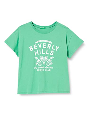 United Colors of Benetton Koszulka dziewczęca z krótkim rękawem, Verde 11n, XL