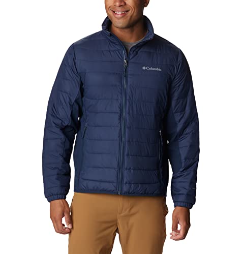 Columbia Męska kurtka hybrydowa Powder Lite, Granatowy (Collegiate marineblau), L