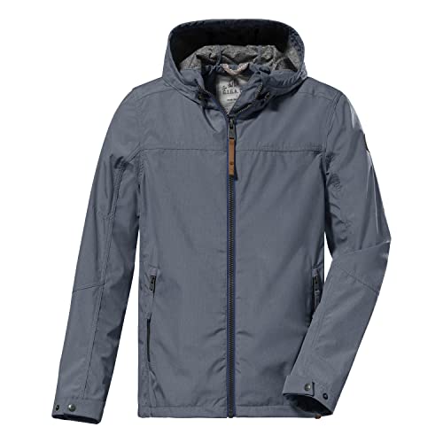 G.I.G.A. DX Męska kurtka softshell/kurtka outdoorowa z kapturem - GS 9 MN SFTSHLL JCKT, stalowo-niebieska, M, 38213-000