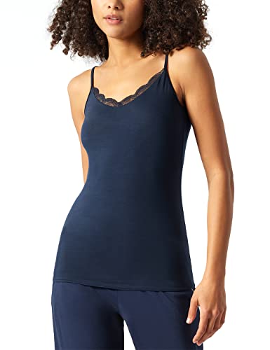 Schiesser Damski Top Spaghetti, Bielizna Damska, Granatowa, 34