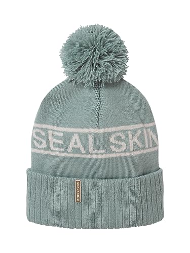 SEALSKINZ Heacham wodoodporna czapka z pomponem na zimną pogodę, Niebieski/kremowy, XXL