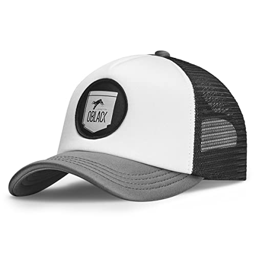Męskie Czapki Oblack Classic Gray Damskie Regulowana czapka baseballowa z siatką - Trucker Hat