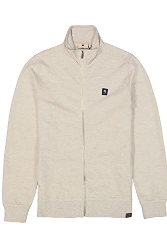 Z1103_Męski sweter kardigan, kremowy melee, XL