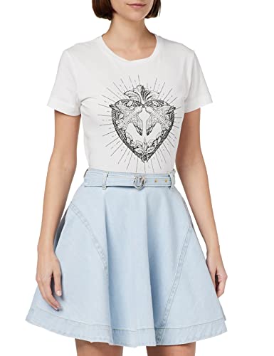 Pinko Kobieta Denim Spódnica Mycia, Pjn_mycie Bleach Jasne, 38
