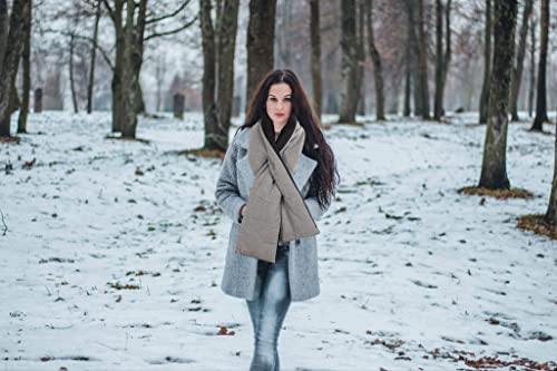 Szalik kołnierz zima, dwustronna damska, Nylon