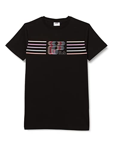 FILA Dziewczęca sukienka z logo Salussola Graphic, czarny, 146/152 cm