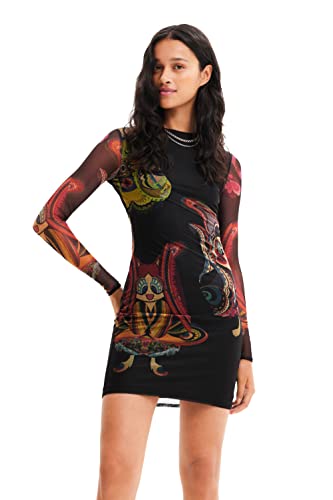 Desigual Damska sukienka Vest_Rita, 2000 Black Casual Dress, XS