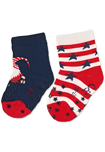 Sterntaler Unisex dziecięce skarpety do raczkowania, tworzywo ABS, dwupak, Boże Narodzenie, morski, 22