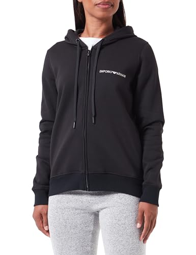 Emporio Armani Damska kurtka Iconic Terry Full Zip Jacket (2 sztuki), czarny, XS