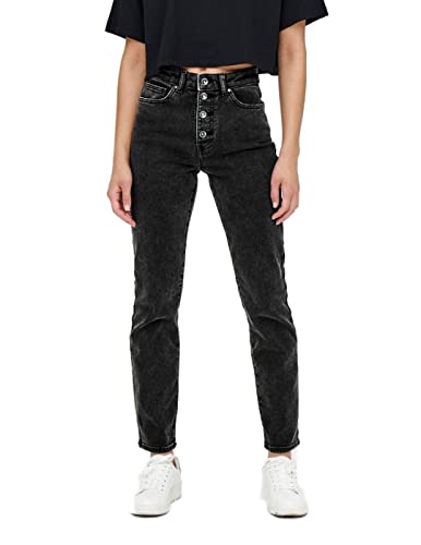 ONLY Dżinsy damskie o prostym kroju Onlemily High Waist, Washed Black, 32W / 32L