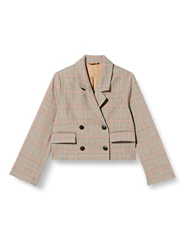 United Colors of Benetton Kurtka damska, Tartan Brązowy 901, 32