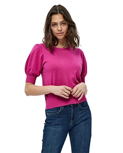 Minus Damska koszulka z dzianiny Liva, Różowa róża, XL
