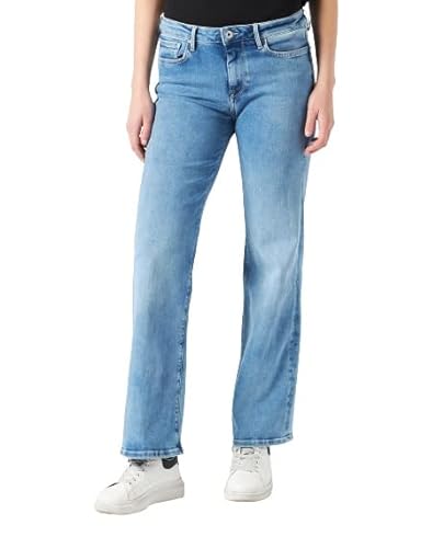 Pepe Jeans Damskie spodnie Aubrey, Niebieski (Denim-mg1), 25W / 32L