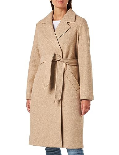 Bestseller A/S Damski płaszcz VMFORTUNEAYA SS23 Long Coat NOOS, tygrysie oko, szczegóły: melanż, M, Tigers Eye/Detail:MELANGE, M