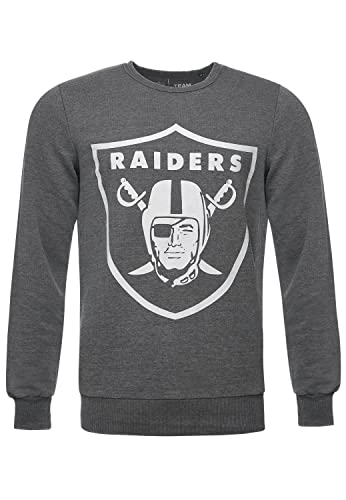 Recovered Męska bluza Raiders Classic Vintage - sweter w kolorze szarym w rozmiarze S - XXL, szary, L