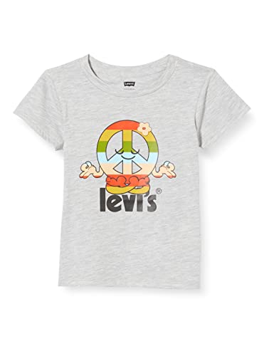 Levi's Kids Koszulka dziewczęca Lvg z krótkim rękawem graficzna koszulka, Jasnoszary wrzos, 3 Lata