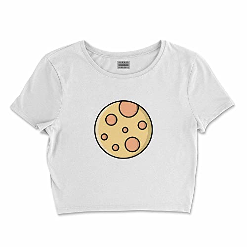 Bona Basics, Koszulka damska z nadrukiem cyfrowym,%100 bawełna, biała, casualowa, topy damskie, rozmiar: M, biały, M Krótki