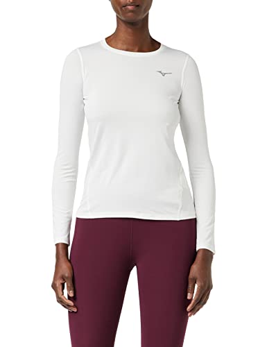Mizuno Damska koszulka Impulse Core LS do biegania, biała, L