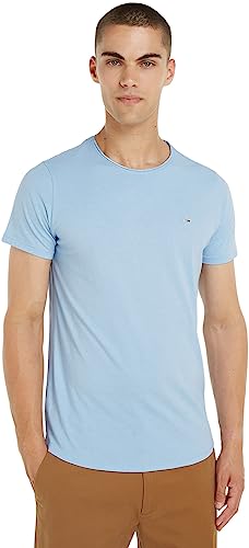 Tommy Jeans Dzianinowe topy S/S Chambray Blue, Chambray Blue, 3XL