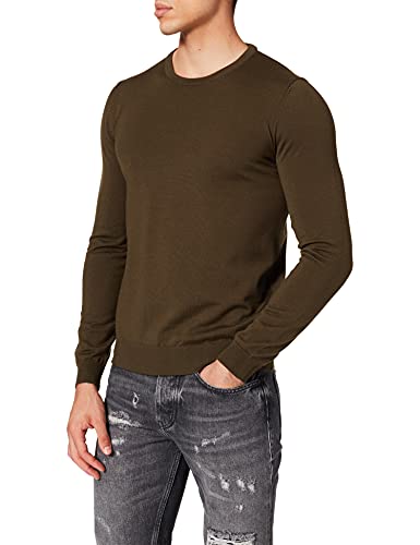 HUGO Sweter męski, Ciemnozielony 304, XL
