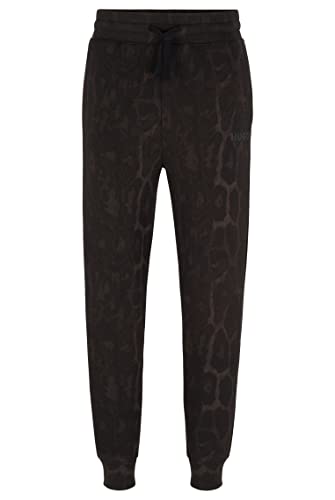 HUGO Spodnie męskie Danther Jersey, Czarny 1, XL
